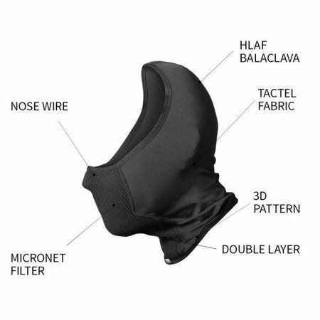 Maska NAROO F3h black - filtrująca